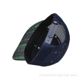 6 paneel plat borduurwerk snapback mesh hoed